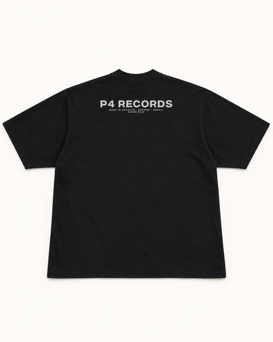 P4 Records Oversized Black, mockup de produto
