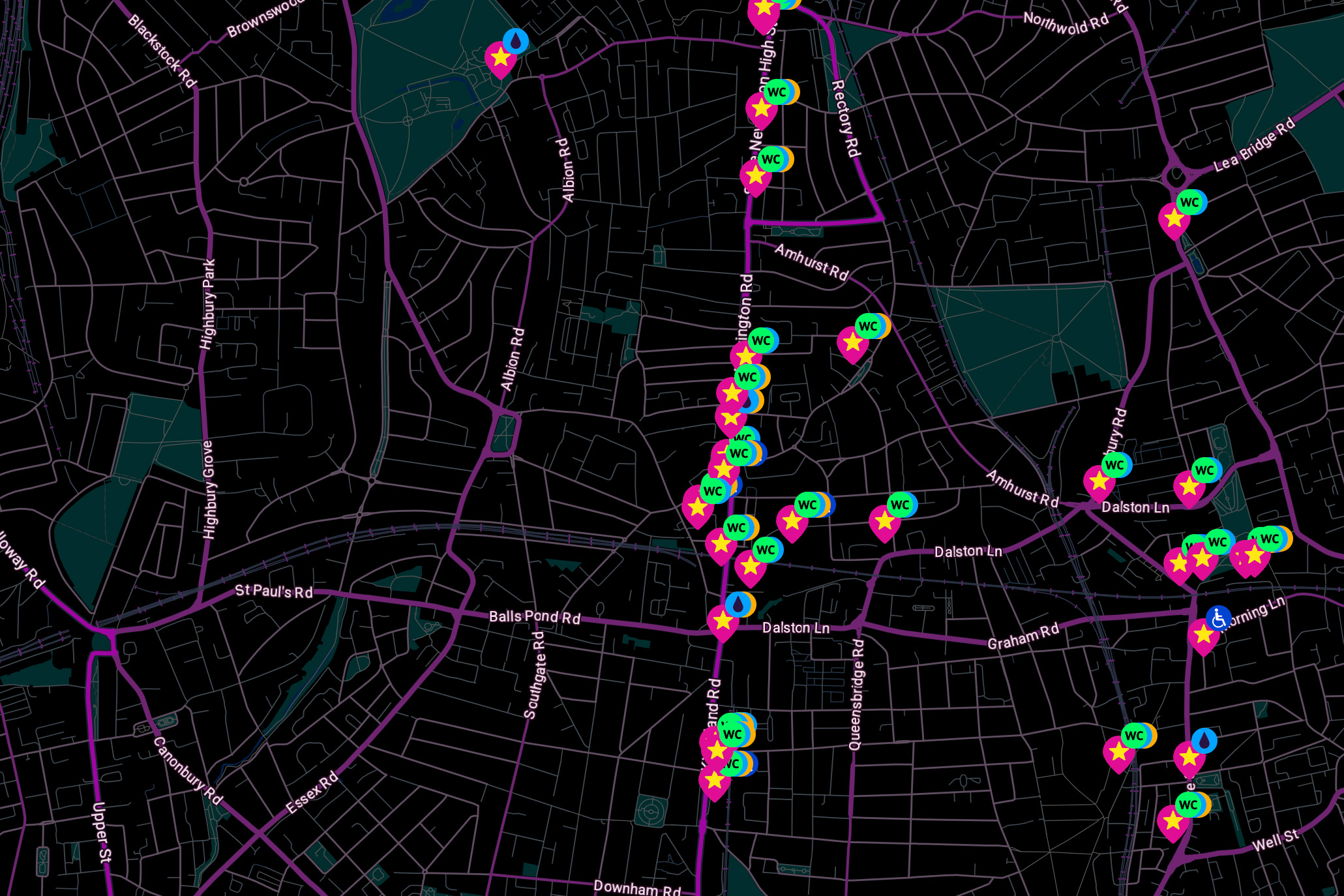Conselho de Hackney lança mapa noturno com banheiros e água grátis